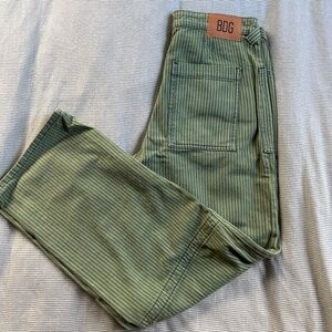 Urban Outfitters BDG Bella Baggy Printed Patch Pocket Jean Green Stripes